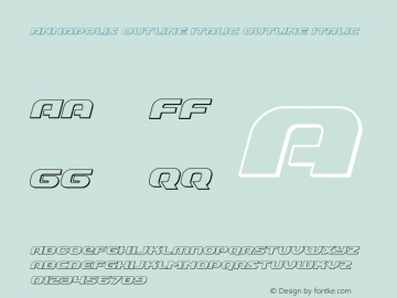 Annapolis Outline Italic Outline Italic Version 1.0; 2015图片样张