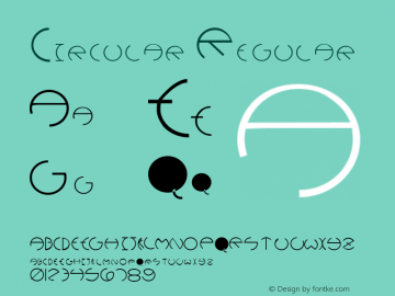 Circular Regular Altsys Metamorphosis:4/6/93 Font Sample
