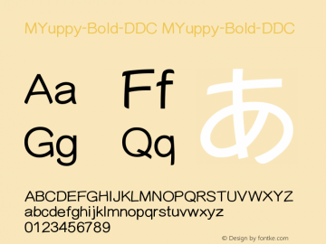 MYuppy-Bold-DDC MYuppy-Bold-DDC Version 1.00 December 22, 2013, initial release图片样张