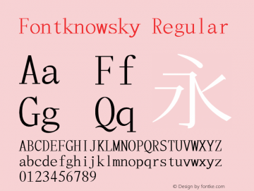 Fontknowsky Regular 0.01; (gw1371335) Font Sample