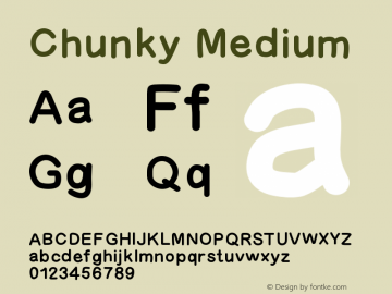 Chunky Medium Version 001.000图片样张