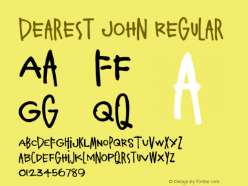 Dearest John Regular 001.000 Font Sample