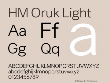 HM Oruk Light Version 1.00图片样张