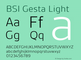 BSI Gesta Light 1.001 Font Sample