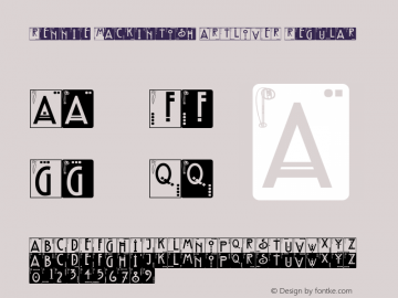 Rennie Mackintosh ARTLOVER Regular Version 2.000 Font Sample