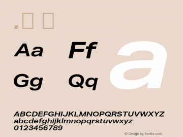 .  Version 1.001 Font Sample