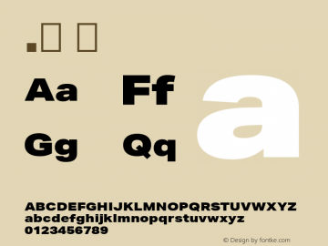 .  Version 1.001 Font Sample