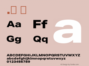 .  Version 1.001 Font Sample