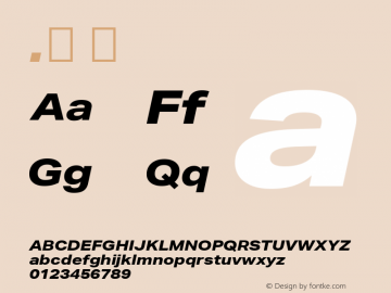 .  Version 1.001 Font Sample