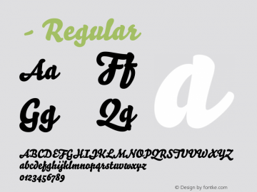 - Regular Version 2.500 (license nr. xxxx - Underware) Font Sample