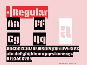 - Regular Version 2.501 (license nr. xxxx - Underware) Font Sample