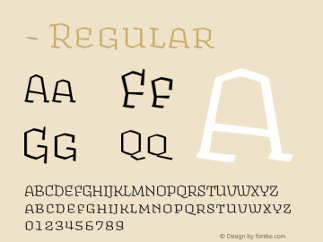 - Regular Version 2.500 (license nr. xxxx - Underware) Font Sample