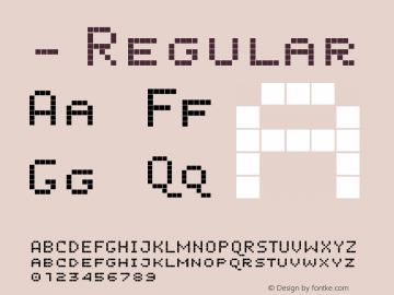 - Regular Version 2.500 (license nr. xxxx - Underware) Font Sample