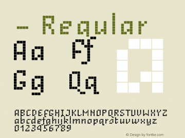 - Regular Version 2.500 (license nr. xxxx - Underware) Font Sample