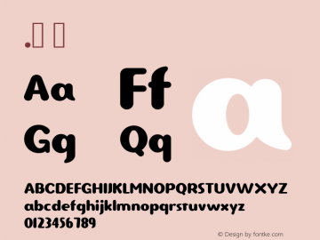 .  Version 1.001 Font Sample