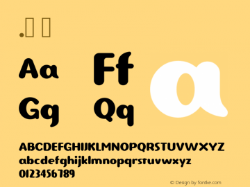 .  Version 1.001 Font Sample