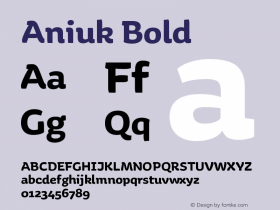 Aniuk Bold Version 2.004图片样张