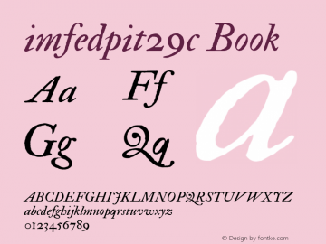 imfedpit29c Book 3.00 Font Sample