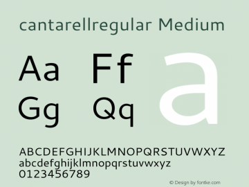 cantarellregular Medium Version 001.001图片样张