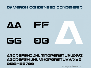 Dameron Condensed Condensed Version 1.0; 2016图片样张