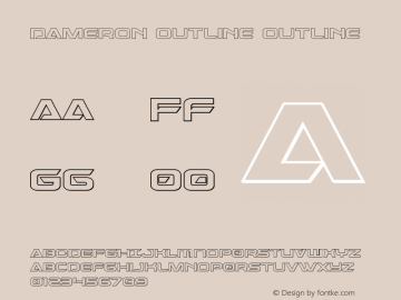 Dameron Outline Outline Version 1.0; 2016 Font Sample