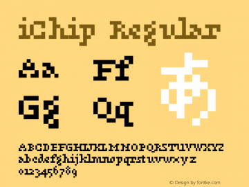 iChip Regular Version 1.0 Font Sample