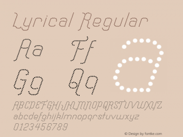 Lyrical Regular Version 1.0 Font Sample