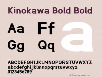 Kinokawa Bold Bold Version 0.3 Font Sample