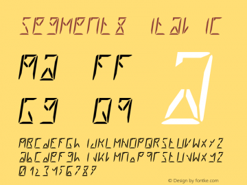Segment8 Italic Unknown图片样张