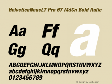 HelveticaNeueLT Pro 67 MdCn Bold Italic Version 1.000;PS 001.000;Core 1.0.38图片样张