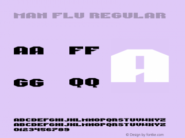 Man Flu Regular Version 1.0 Font Sample