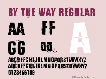 By the way Regular Version 1.00 January 15, 2016, initial release Font Sample