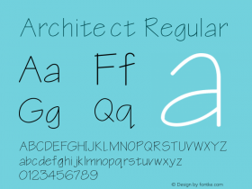 Architect Regular Converted from c:\ARCHITEC.TF1 by ALLTYPE Font Sample