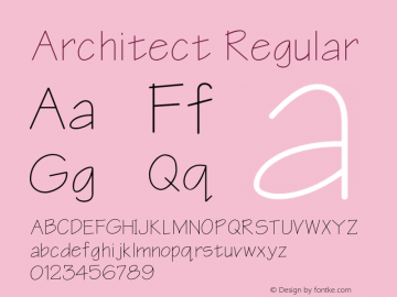 Architect Regular 001.001 Font Sample