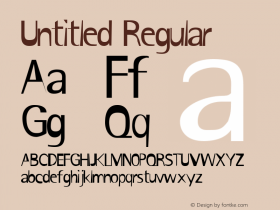 Untitled Regular Version 1.0 Font Sample