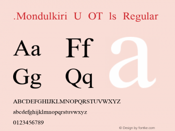 .Mondulkiri U OT ls Regular Version 1.100; 2003图片样张