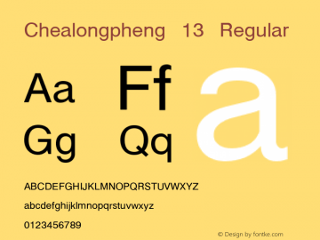 Chealongpheng 13 Regular Version 1.00 Aug 6, 2008 Font Sample