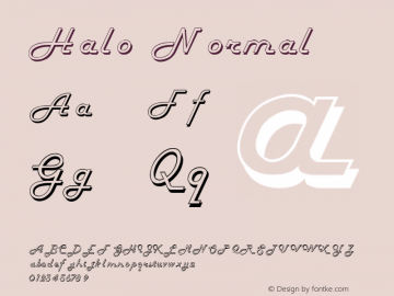 Halo Normal 1.0 Tue Jul 27 02:59:18 1993 Font Sample