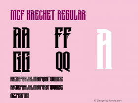 MCF krechet Regular Version 001.000 Font Sample