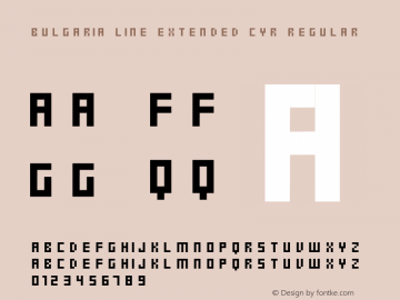 Bulgaria Line Extended Cyr Regular 1.00 Font Sample