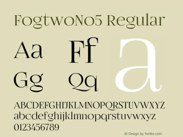 FogtwoNo5 Regular Version 0.87 Font Sample