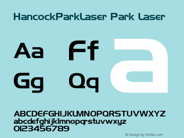 HancockParkLaser Park Laser 11/21/88 2:29:00 PM Font Sample