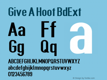 Give A Hoot BdExt Version 0.3482图片样张