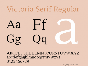 Victoria Serif Regular Version 1.000图片样张