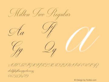 Milton Two Regular 1.000 Font Sample
