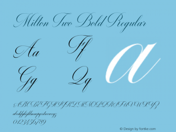 Milton Two Bold Regular 1.000 Font Sample