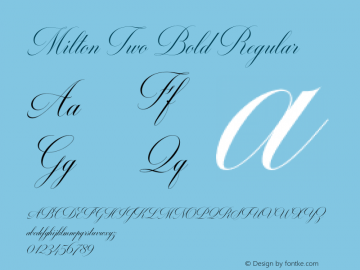 Milton Two Bold Regular 1.000图片样张