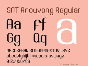 SNT Anouvong Regular Version 1.000 Font Sample