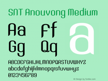 SNT Anouvong Medium Version 1.000 Font Sample