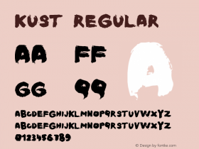 Kust Regular 1.000 Font Sample